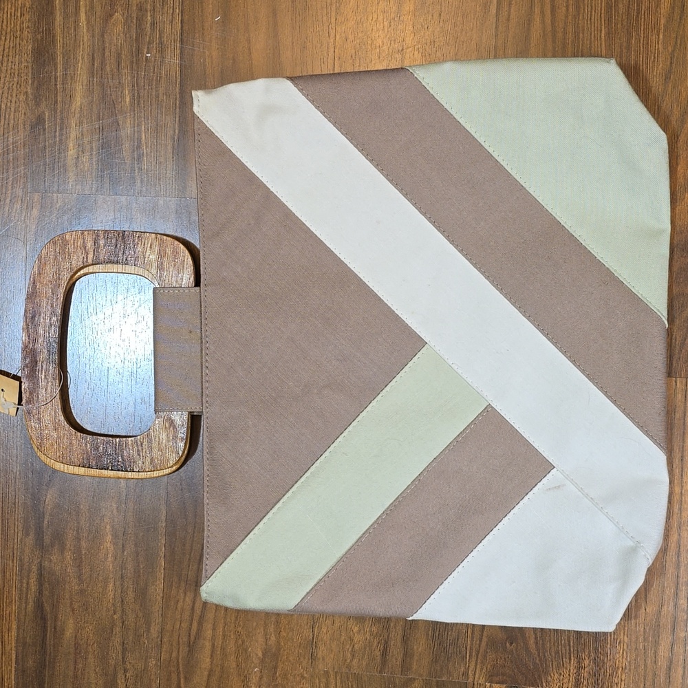 Ralfeaux VTG Canvas Bag With Wooden Handles